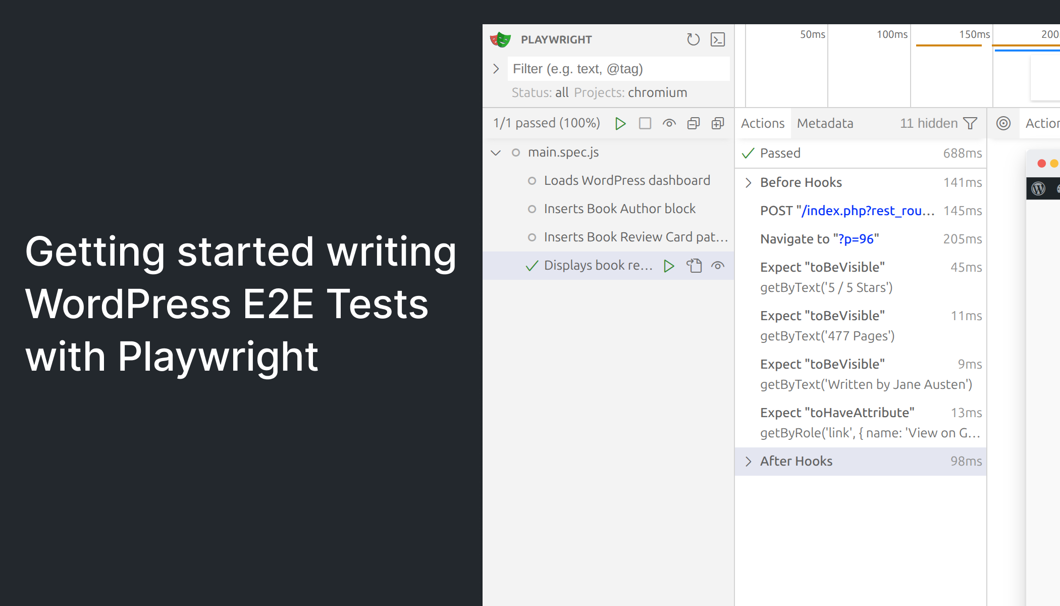 Getting started writing WordPress E2E Tests with Playwright