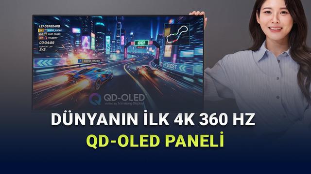 Samsung, Dünyanın İlk 4K 360 Hz QD-OLED Panelini Tanıttı