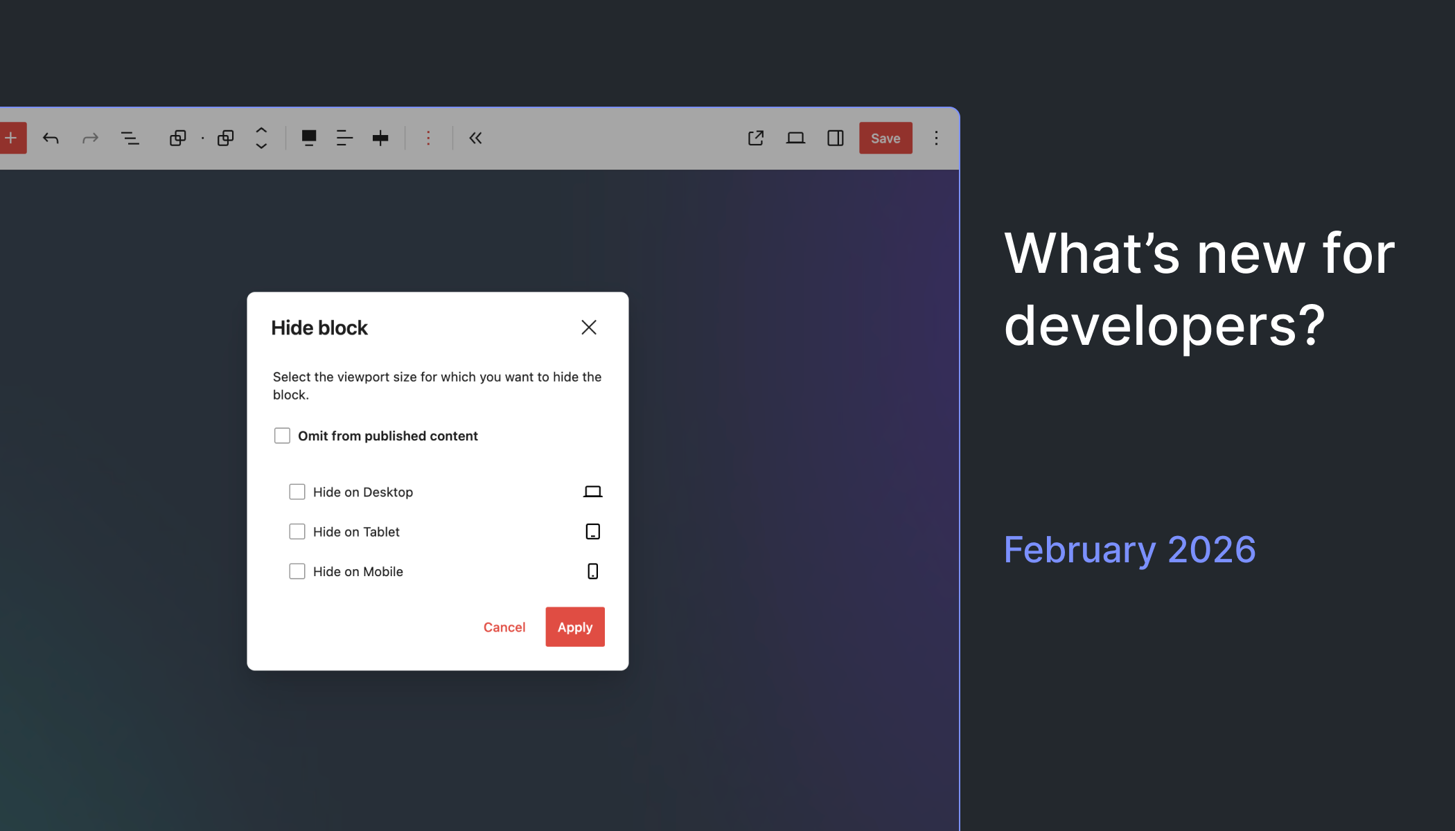 What’s new for developers? (February 2026)